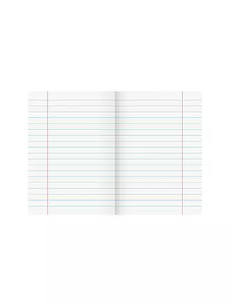 BRUNNEN VERLAG | Cuaderno A5 Rayado 10 mm 40 Hojas con margen de corrección | 